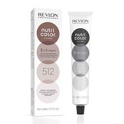 Nutri Color FILTERS – TONING FILTERS 512 Hellbraun Asch Irisé, 100 ml, pflegende Farbmaske mit INSTA-PIC-TECHNOLOGY, Tönungsmaske zur Farbauffrischung von kühlen Brauntönen von REVLON PROFESSIONAL