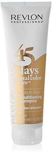 REVLON PROFESSIONAL REVLONISSIMO 45 Days Total Color Care – Conditioning Shampoo "GOLDEN BLONDES", 275 ml, Farbschutzshampoo für blondes Haar & intensive Farbe, Pflegeshampoo für mehr Farbintensität von REVLON PROFESSIONAL