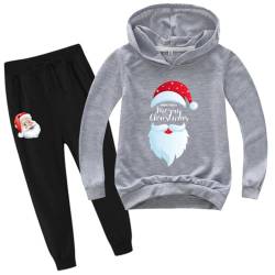 RIAAJ Christmas cartoon kinder Pullover Sweatshirt Anzug unisex Trainingsanzug Sets Hoodie und Jogginghose Anzug für Kinder (Weihnachten8,130) von RIAAJ