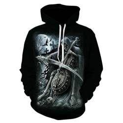 RIAAJ Halloween Herren Hoodie Druck Kapuzenpullover Langarm Pullover (F9,2XL) von RIAAJ