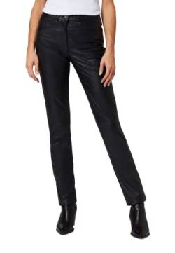 RICANO 9809, Damen Lederhose - 5-Pocket Stil - (Slim Fit/High Waist) echtes Lamm Leder (Schwarz, S) von RICANO