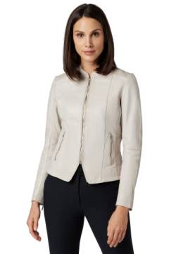 RICANO Abigale, Damen Lederjacke (Slim Fit) – echtes Premium Lamm Leder – modisches Design (Weiß, S) von RICANO