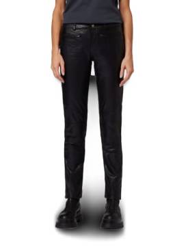 RICANO Donna 2 - Damen Lederhose in Biker-Optik (Slim Fit/Regular Waist) - echtes (Premium) Ziegen Leder (Schwarz, M) von RICANO