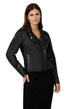 RICANO Friga - elegante Damen Lederjacke in Schwarz aus echtem Lamm-Nappa Leder von RICANO