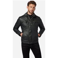 RICANO Lederjacke 12815 Hood abtrennbare Kapuze mit Kordelzug, hochwertiges Lamm Leder von RICANO