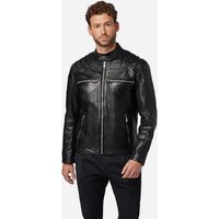 RICANO Lederjacke Caesar 100% Echtes und hochwertiges Lamm-Nappa Leder, Bikerapplikationen auf der Schulter von RICANO