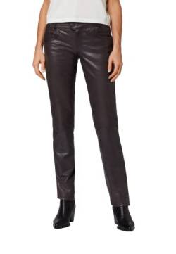 RICANO Triston-B - Damen Lederhose (Regular Waist/Medium Rise) - 5-Pocket Stil - echtes (Premium) Lamm Leder (Braun, XL) von RICANO