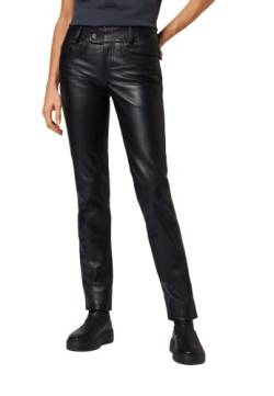 RICANO Triston-B - Damen Lederhose (Regular Waist/Medium Rise) - 5-Pocket Stil - echtes (Premium) Lamm Leder (Schwarz, L) von RICANO