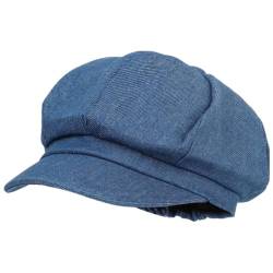 Classic Style Beret Jean Newsboy Cap Ivy Gatsby Beanie Hat for Women (Jean Blue) von RICHTOER