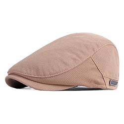 RICHTOER Beret Flat Caps Newsboy Cap Woolen Flat Cap Man Summer Autumn (Khaki) von RICHTOER