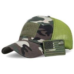 RICHTOER Unisex Camouflage Baseball Cap Casual Military American Flag Cap for Outdoor von RICHTOER