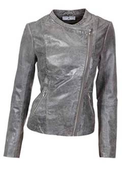 RICK CARDONA Designer-Lammnappa-Lederjacke, grau-Silber (40) von RICK CARDONA