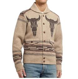 RICOCHO Herren Aztec Pullover Cardigan, Herren Western Aztec Pullovermantel, Vintage Aztec Tribal Strick Cardigans, M-3xl von RICOCHO