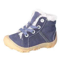 RICOSTA Baby Jungen Barfußschuhe ELIA,Kinder Lauflernschuhe,WMS:Weit,terracare,Barfuß-Schuh,schnürer,lammfell,schnürschuhe,See (170),20 EU von RICOSTA