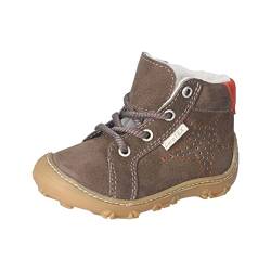 RICOSTA Baby Jungen Lauflernschuhe Denny,Kinder Boots,WMS:Weit,CareTEX,terracare,Barfuß-Schuh,schnürschuhe,schnürer,Lammwolle,Army (590),22 EU von RICOSTA