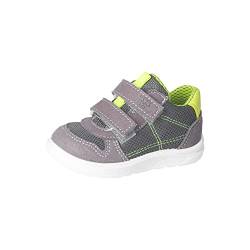 RICOSTA Baby Jungen Low-Top Sneaker SAM,Kinder Lauflernschuhe,WMS:Mittel,vegan,Turnschuhe,Laufschuhe,Klettschuhe,Graphit/Neongelb (450),23 EU von RICOSTA