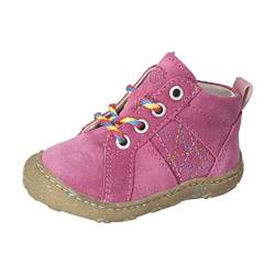 RICOSTA Baby Mädchen Lauflernschuhe DAMY,Kinder Boots,WMS:Mittel,lose Einlage,schnürstiefelchen,Booties,flexibel,leicht,Fuchsia (360),23 EU von RICOSTA