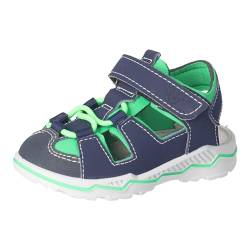 RICOSTA Jungen Sandalen GERY, Baby und Kleinkinder Lauflernschuhe, Weite: Mittel, waschbar, halbschuhe, klettverschluss, nautic/neongrün (180), 22 EU von RICOSTA