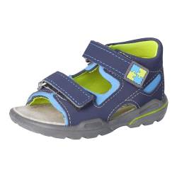 RICOSTA Jungen Sandalen MANTO, Baby und Kleinkinder Lauflernschuhe, Weite: Weit, waschbar, halbschuhe, klettverschluss, nautic/sky (180), 21 EU von RICOSTA