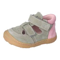 RICOSTA Mädchen Kletthalbschuhe ENI, Kinder Lauflernschuhe, Weite: Mittel, lose Einlage, terracare, Sportschuhe, eukalyptus/rosa (540), 24 EU von RICOSTA