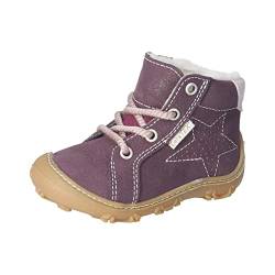 RICOSTA Mädchen Lauflernschuhe Denny,Kinder Boots,WMS:Weit,CareTEX,terracare,Barfuß-Schuh,schnürschuhe,schnürer,Lammwolle,Plum (390),25 EU von RICOSTA