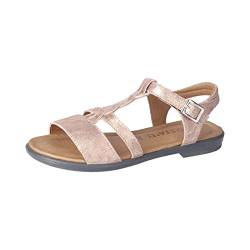 RICOSTA Mädchen Riemchensandalen Alena,Kinder Sandalen,WMS:Mittel,bequem,flach,Kids,Kinderschuhe,Sommerschuhe,Strandschuhe,Bronce (640),37 EU von RICOSTA