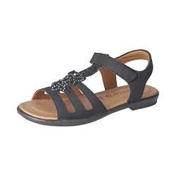 RICOSTA Mädchen Riemchensandalen Amira,Kinder Sandalen,WMS:Mittel,Sommerschuhe,Freizeitschuhe,offene Schuhe,Strandschuhe,schwarz (090),36 EU von RICOSTA