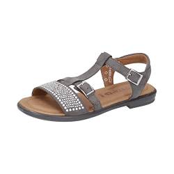 RICOSTA Mädchen Riemchensandalen Bella,Kinder Sandalen,WMS:Mittel,Strandschuhe,Sandaletten,Sommersandalen,bequem,flach,Meteor (480),33 EU von RICOSTA