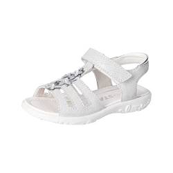 RICOSTA Mädchen Riemchensandalen Cleo,Kinder Sandalen,WMS:Mittel,Kinderschuhe,Sommerschuhe,Freizeitschuhe,offene Schuhe,hellgrau (810),30 EU von RICOSTA