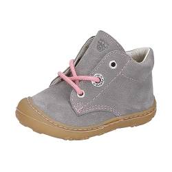 RICOSTA Mädchen Stiefel CORY,Kinder Lauflernschuhe,WMS:Mittel,lose Einlage,terracare,schnürstiefel,booties,leder,graphit/rosa (460),26 EU von RICOSTA