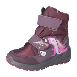 RICOSTA Mädchen Winterstiefel Luna,Kinder Boots,WMS:Mittel,lose Einlage,Sympatex,Blinklicht,Outdoor-Kinderschuhe,dolcetto/brombeer (380),26 EU von RICOSTA