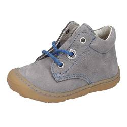 RICOSTA Unisex - Baby Stiefel Cory,Kinder Lauflernschuhe,WMS:Mittel,lose Einlage,terracare,schnürstiefel,Booties,Leder,Graphit/blau (470),19 EU von RICOSTA