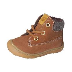 RICOSTA Unisex - Baby Stiefel TARY,Kinder Lauflernschuhe,WMS:Mittel,lose Einlage,terracare,schnürstiefel,Booties,Leder,Curry (260),18 EU von RICOSTA