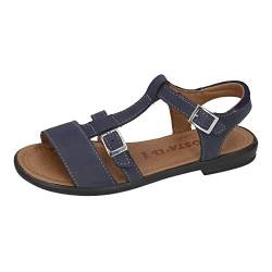 Ricosta Mädchen KALJA Offene Sandalen, Blau (Nautic), 34 EU von RICOSTA