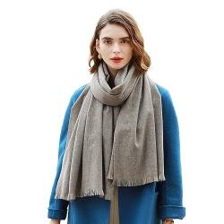 RIIQIICHY Damen Schal Winter Grau Pashmina Stola Festlich Herbst xxl schals Tücher für Abendkleider Frauen Hochzeit Schultertuch von RIIQIICHY