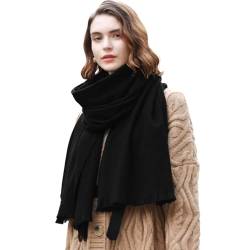 RIIQIICHY Damen Schal Winter Schwarz Pashmina Stola Festlich Herbst xxl schals Tücher für Abendkleider Frauen Hochzeit schultertuch Frühling von RIIQIICHY