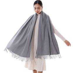 RIIQIICHY Schal Damen Stola Fur abendkleid Pashmina Winter Grau Schals tücher für Frauen Warme Schal von RIIQIICHY