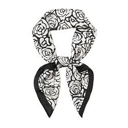 Seidentuch Damen Kopftuch Sommer Bandana Schals & Tücher Haarschal Halstücher Quadrates Bedrucktes 70x70cm von RIIQIICHY
