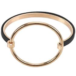 RIKEL Minimalistische Punk Runde Armreif fuer Frauen Gold-Farbe uebertreiben geometrische Metall Skelett Armbaender Schmuck von RIKEL