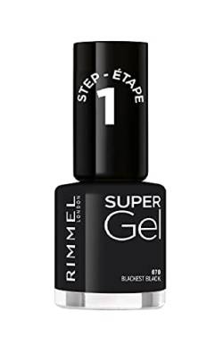 Rimmel – Nagellack Super Gel – Farbe und Glanz – langanhaltend – 070 Black Obsession – 12 ml von RIMMEL