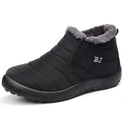 RINDE Boojoy Winterstiefel Männer Boots Winterschuhe Für Männer Wasserdichte Schneestiefel Winter Warme Herren-Wein-42 von RINDE