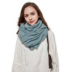 RIONA Extra Weicher Warmer Damen Schal Wollschal - 100% Australische Merino Wolle Lang Winterschal Strickschal mit Geschenkbox von RIONA