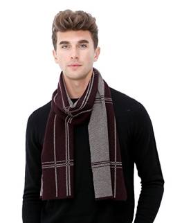 RIONA Herren 100% Australischen Merino-Wolle-Schal-Weiche Warme Krawatten Strick von RIONA