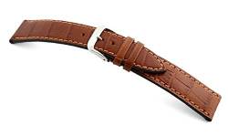 RIOS 1931 Rio S1931 Uhrenarmband Louisiana crocodile Calf Rindleder cognac Band Anstoss 20 mm von RIOS1931