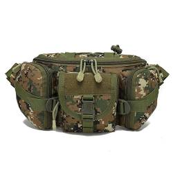 Tactical Fanny Pack, Dual Männer Wartetasche Hüftgurt Bumbag Utility Taschen für Outdoor Angeln Wandern Klettern Radfahren von RISESHINE