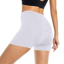 RIUIYELE Damen-Fahrrad-Shorts, 3D-Gel-gepolstert, atmungsaktiv, leicht, bequem für Damen-Unterwäsche, Weiss/opulenter Garten, XX-Large von RIUIYELE