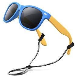 RIVBOS Kinder polarisierte Sonnenbrille mit Riemen Brillengläser Schattierungen für Jungen Mädchen und Kinder RBK004 von RIVBOS