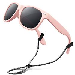 RIVBOS Kinder polarisierte Sonnenbrille mit Riemen Brillengläser Schattierungen für Jungen Mädchen und Kinder RBK004 von RIVBOS