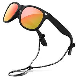 RIVBOS Kinder polarisierte Sonnenbrille mit Riemen Brillengläser Schattierungen für Jungen Mädchen und Kinder RBK004 von RIVBOS