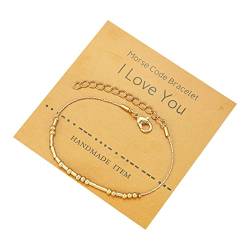 RIXERKOC Morse Code Armband Motivierende Geheimnachricht Inspirierende Geschenke für Frauen Beste Freunde Muttertag Geburtstag Valentinstag von RIXERKOC